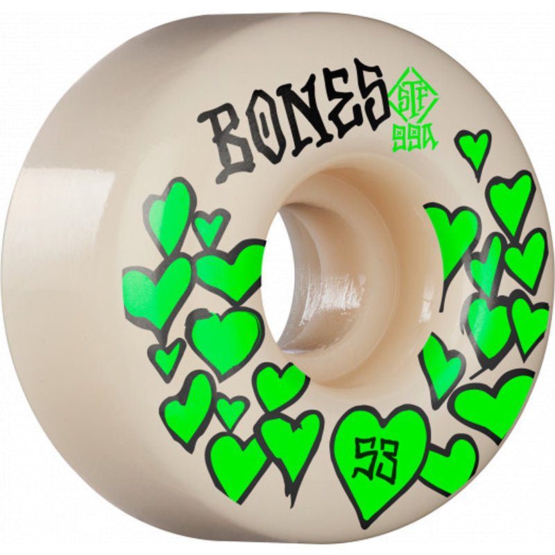 Bones 53mm 99a STF Love V4 Wide Skateboard Wheels 4pk - 5150 Skate Shop
