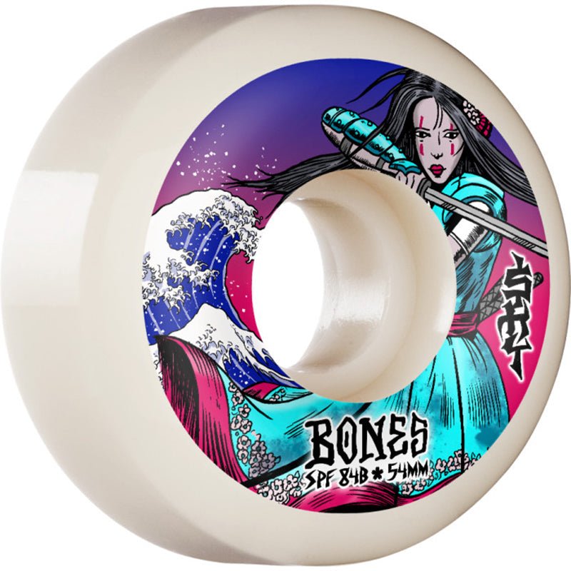 Bones 54mm 84b PRO SPF Brown Warrior P5 Sidecut White Skateboard Wheels 4pk-5150 Skate Shop