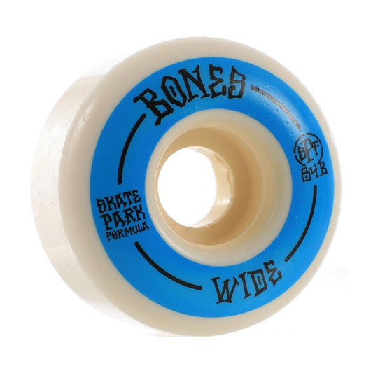 Bones 54mm 84b SPF Wide Skatepark Formula White/Blue Skateboard Wheels 4pk - 5150 Skate Shop