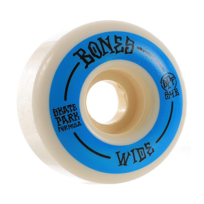 Bones 54mm 84b SPF Wide Skatepark Formula White/Blue Skateboard Wheels 4pk-5150 Skate Shop