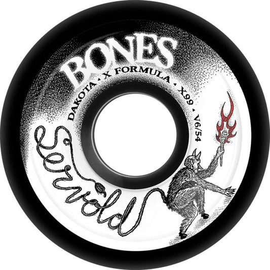 Bones 54mm 99a X-Formula Servold Eternal Search V6 Wide Cut Black Skateboard Wheels 4pk - 5150 Skate Shop