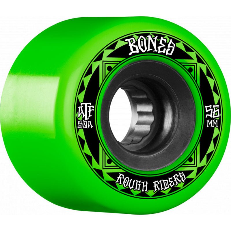 Bones 56mm 80a ATF Rough Rider Green Skateboard Runners Wheels 4pk - 5150 Skate Shop