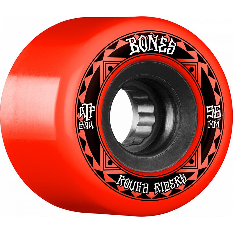 Bones 56mm 80a ATF Rough Rider Runners Red Skateboard Wheels 4pk - 5150 Skate Shop