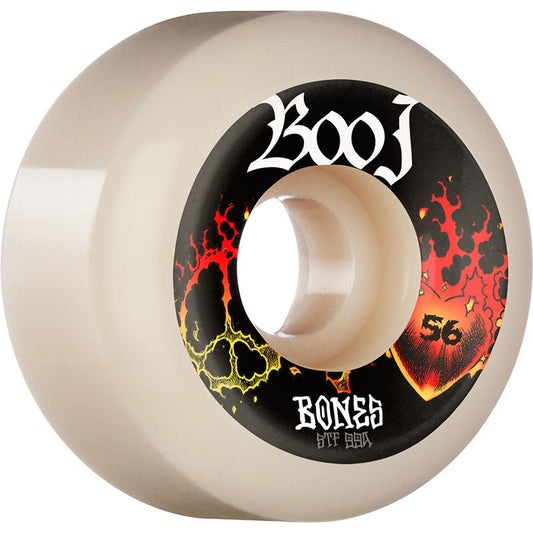 Bones 56mm 99a PRO STF Boo Heart & Soul V6 Wide-Cut Skateboard Wheels 4pk - 5150 Skate Shop
