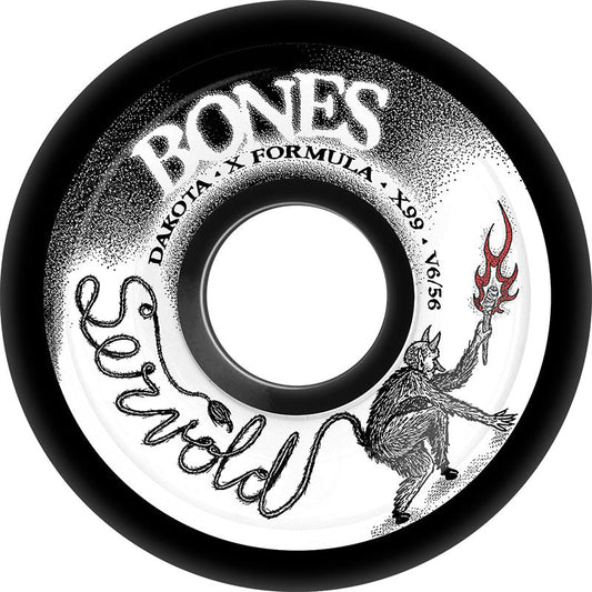 Bones 56mm 99a X-Formula Servold Eternal Search V6 Wide Cut Black Skateboard Wheels 4pk - 5150 Skate Shop