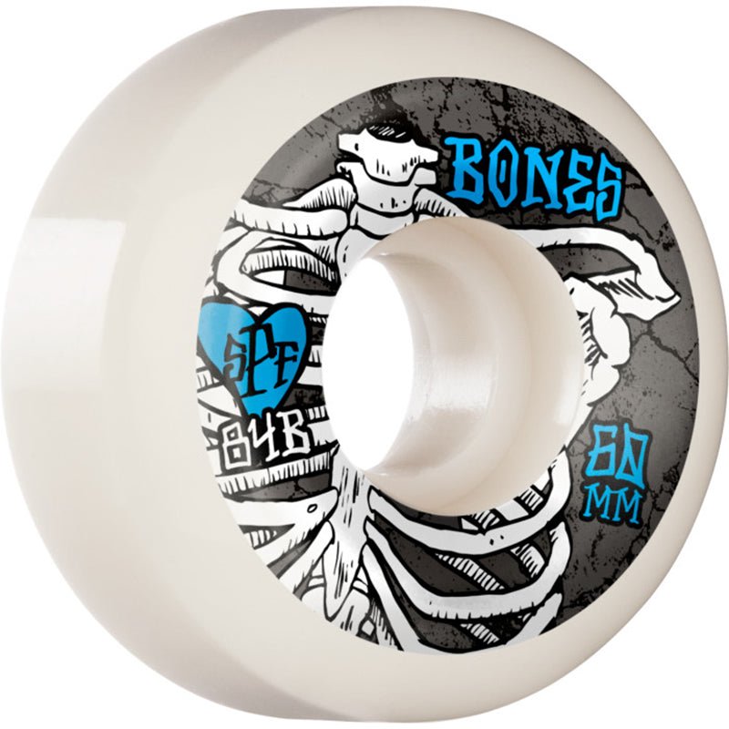 Bones 60mm 84b SPF Rapture P5 Sidecut White Skateboard Wheels 4pk - 5150 Skate Shop