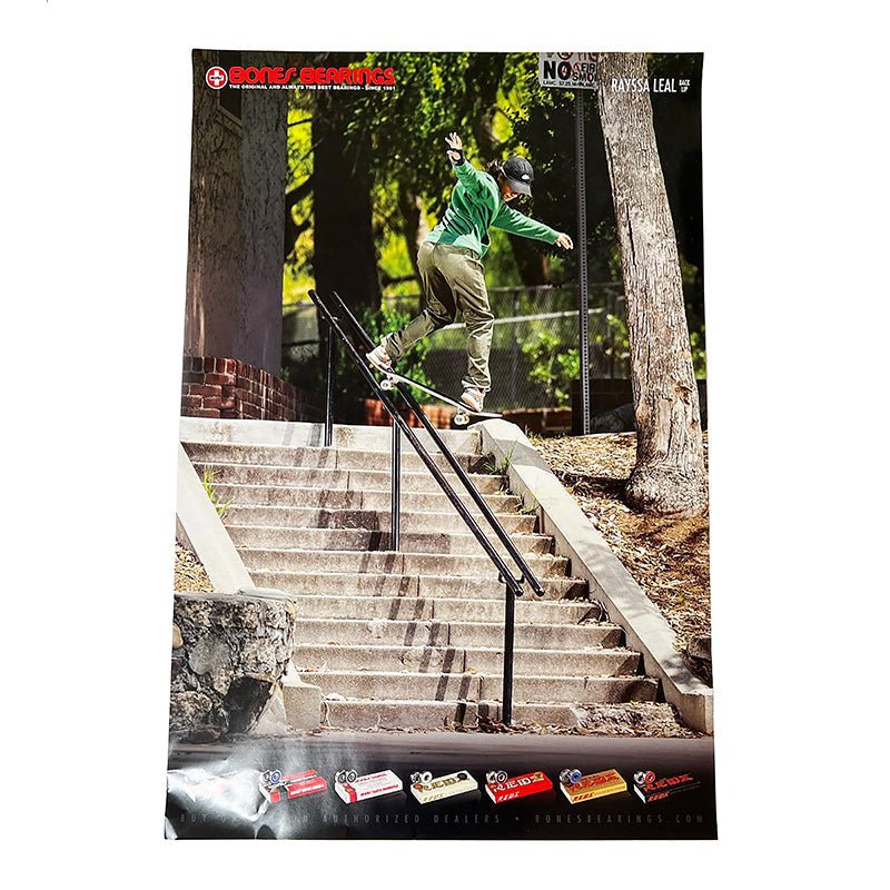 Bones Bearings 24" x 36" Rayssa Leal Back Lip Poster-5150 Skate Shop