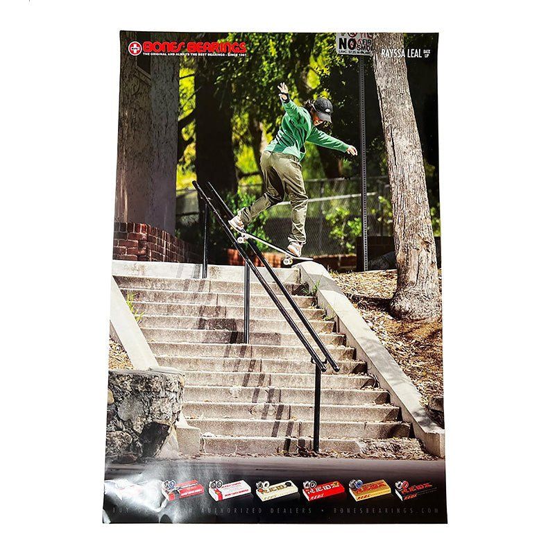 Bones Bearings 24" x 36" Rayssa Leal Back Lip Poster 5150 Skate Shop