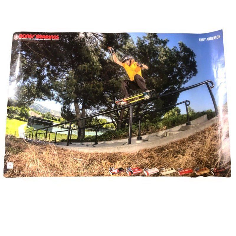 Bones Bearings 36" x 24" Andy Anderson Poster 5150 Skate Shop