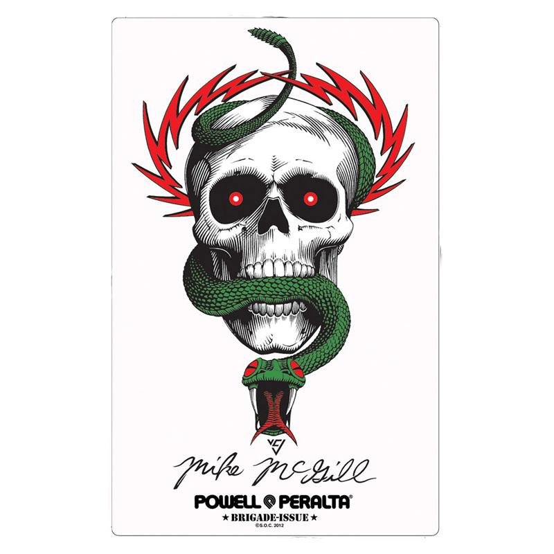 Bones Brigade® 6" x 3.375" McGill Skull & Snake Skateboard Sticker-5150 Skate Shop