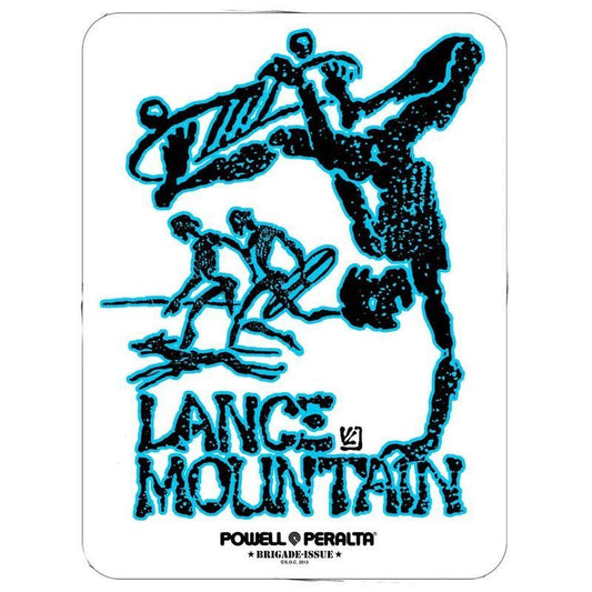 Bones Brigade® Mountain Future Primitive Blue Sticker 4.5" x 3.5" 5150 Skate Shop