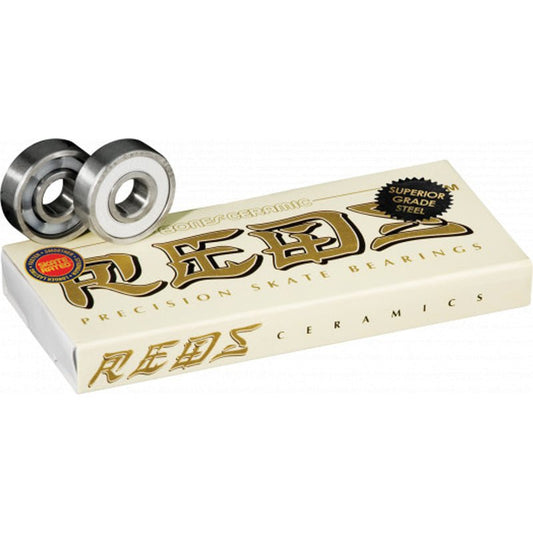 Bones Ceramic Super REDS Skateboard Bearings-5150 Skate Shop