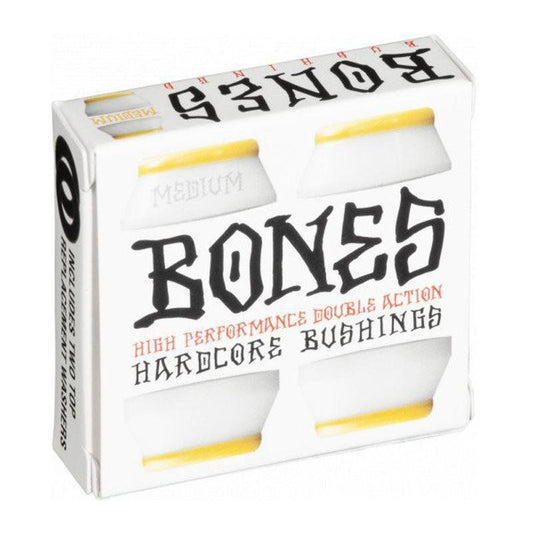 Bones (MEDIUM) Yellow/White Skateboard Truck Bushing  Set of 2 5150 Skate Shop