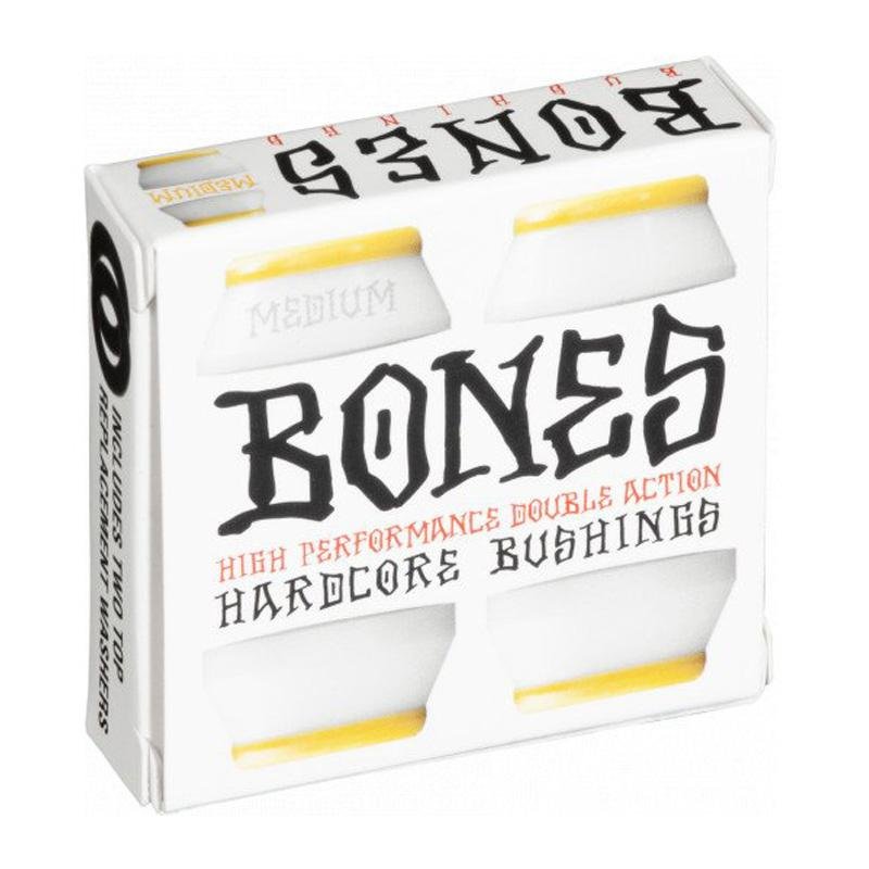 Bones (MEDIUM) Yellow/White Skateboard Truck Bushing Set of 2-5150 Skate Shop