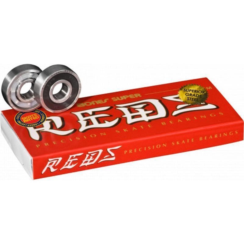 Bones SUPER REDS Skateboard Bearings (8 Pack) 5150 Skate Shop