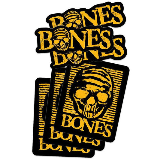 BONES WHEELS Black & Gold Stickers (Single) 5150 Skate Shop