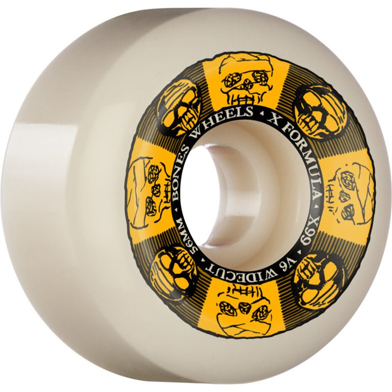 Bones Wheels X-Formula X-Ninety-Nine Black & Gold 56 V6 Wide-Cut 99A 4pk-5150 Skate Shop