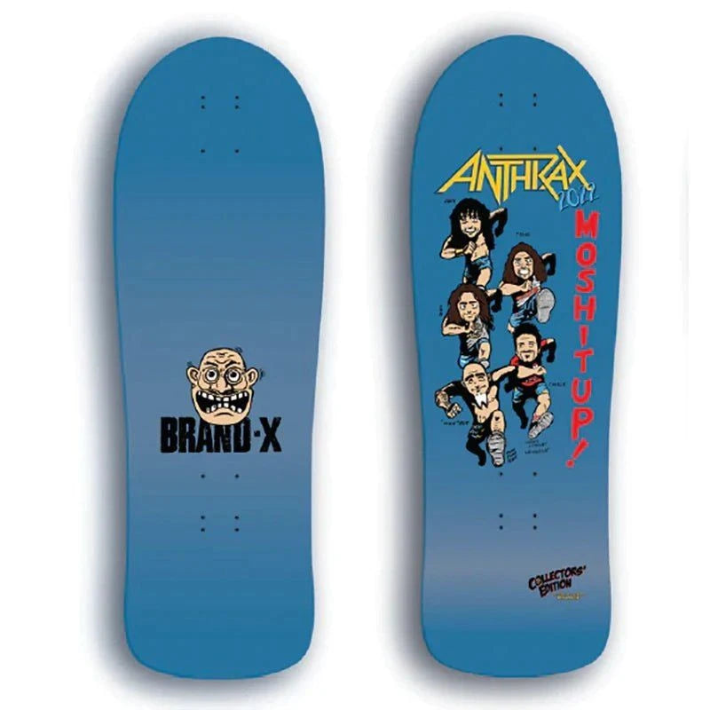Brand-X Anthrax 2022 Collectors Edition 10" x 30" Shaped (Hand Screened) Skateboard Deck 5150 Skate Shop