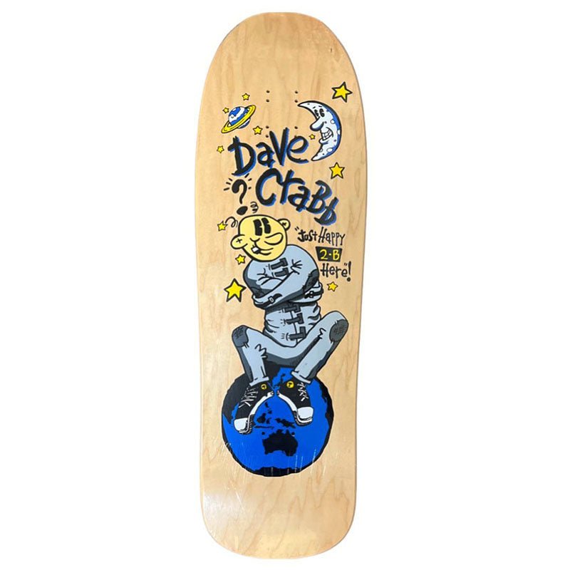 Brand-X-Toxic 10" x 32.25" Dave Crabb Happy Moose Shaped Hand Screened Natural Deck-5150 Skate Shop