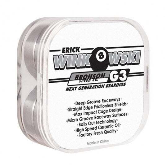 Bronson Speed Co. Erick Winkowski Pro G3  Skateboard Bearings (8 Pack) 5150 Skate Shop