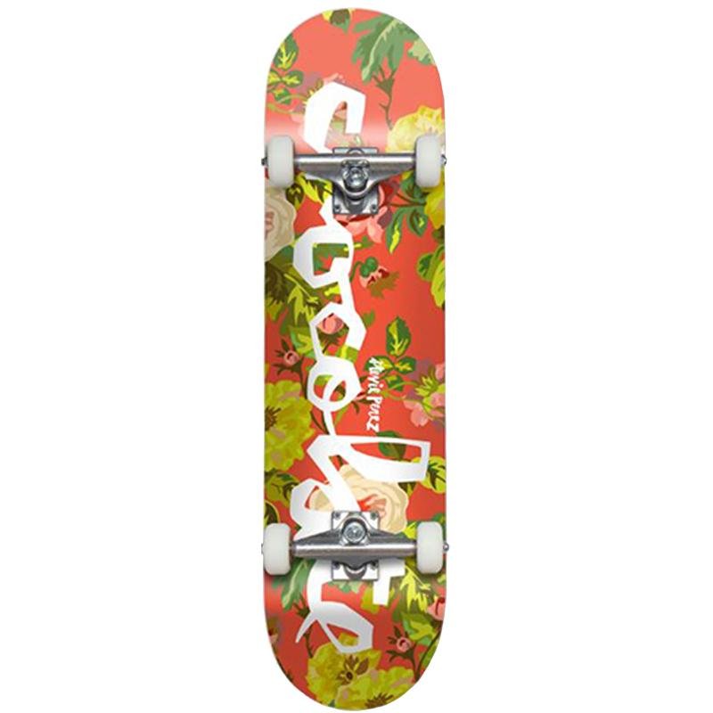 Chocolate 7.5" Perez Floral Chunk Complete Skateboard-5150 Skate Shop