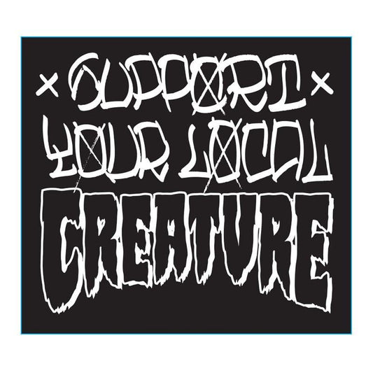 Creature 5"x 4.5" Support Skateboard Sticker-5150 Skate Shop