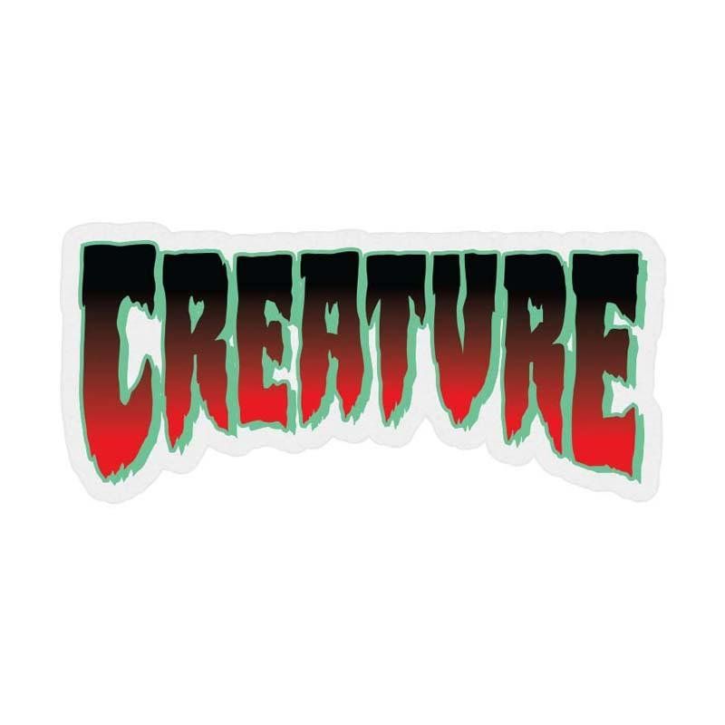 Creature Skateboards 1.9”x4.06" Logo Horror Mylar Red Sticker 5150 Skate Shop