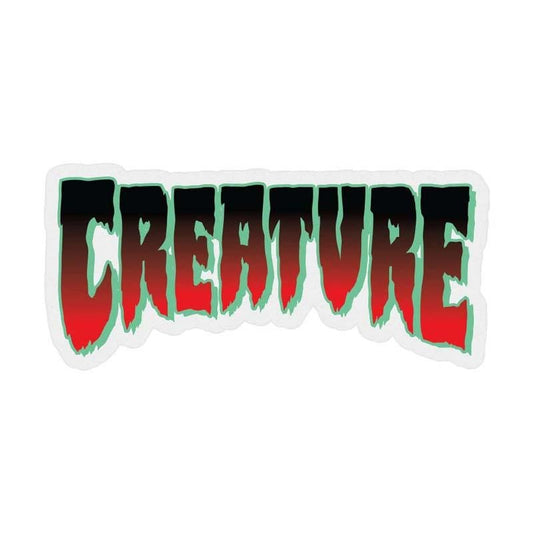 Creature Skateboards 1.9”x4.06" Logo Horror Mylar Red Sticker-5150 Skate Shop
