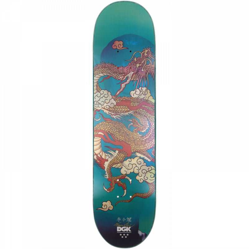 DGK 8.25" Bruce Lee Golden Dragon Emerald Skateboard Deck-5150 Skate Shop