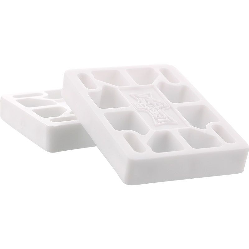 Dogtown 1/4" (WHITE) Hard Skateboards Riser Pads 2pk 5150 Skate Shop