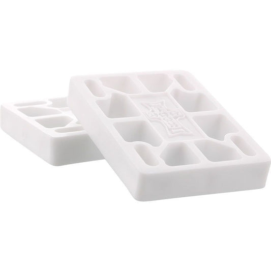 Dogtown 1/4" (WHITE) Hard Skateboards Riser Pads 2pk 5150 Skate Shop