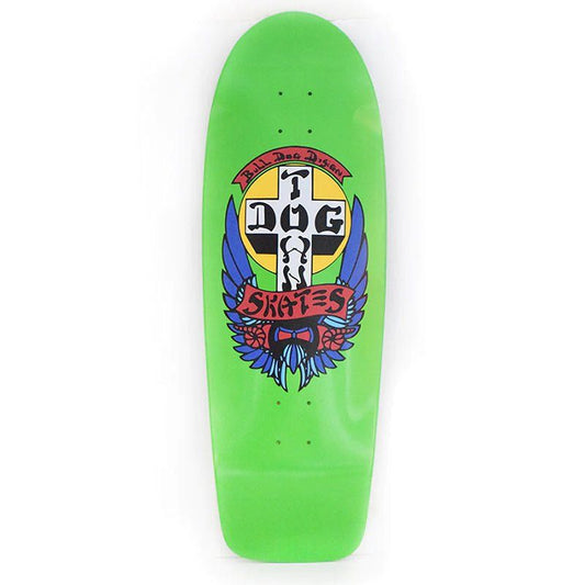 Dogtown 10" x 30.575" OG Bull Dog 70s Rider Lime Green (MODERN CONCAVE) Skateboard Deck 5150 Skate Shop