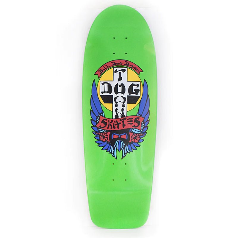 Dogtown 10" x 30.575" OG Bull Dog 70s Rider Lime Green Skateboard Deck - 5150 Skate Shop
