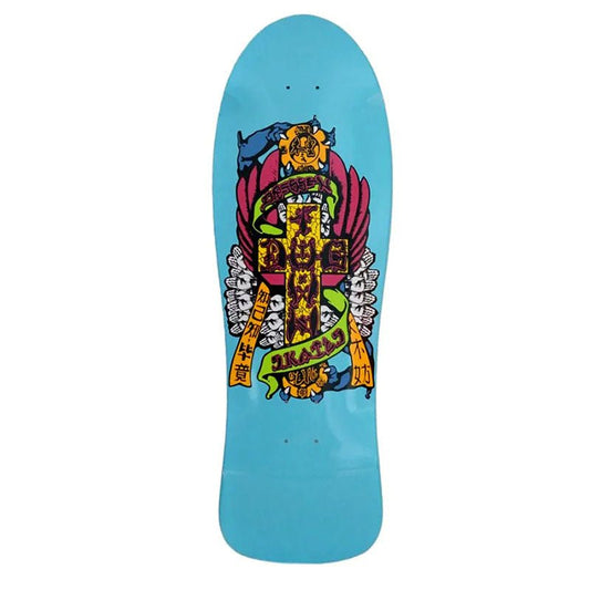 Dogtown 10.125" x 30.325" Eric Dressen Hands 80s Reissue Sky Blue Full Dip Skateboard Deck-5150 Skate Shop