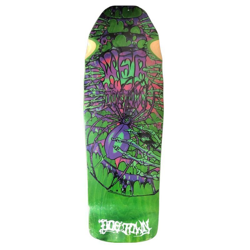 Dogtown 10.25" x 30.825” Web Reissue Green Stain Skateboard Deck - 5150 Skate Shop