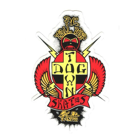 Dogtown 4" (Large) OG PC Tail Tap 70s Sticker 5150 Skate Shop