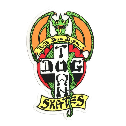 Dogtown 4" (Large) OG Red Dog 70s Sticker-5150 Skate Shop