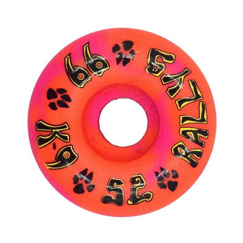 Dogtown 52mm x 99a  K-9 Rallys Pink / Orange Swirl Skateboard Wheels 4pk 5150 Skate Shop