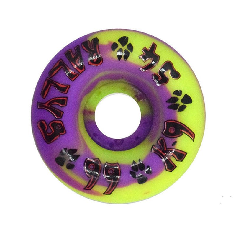 Dogtown 54mm x 99a K-9 Rallys Purple / Yellow Swirl Skateboard Wheels 4pk - 5150 Skate Shop
