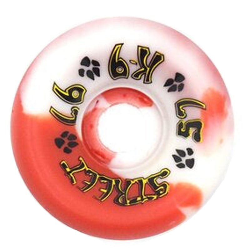 Dogtown 57mm x 97a K-9 80s Street Red / White Swirl Skateboard Wheels 4pk-5150 Skate Shop