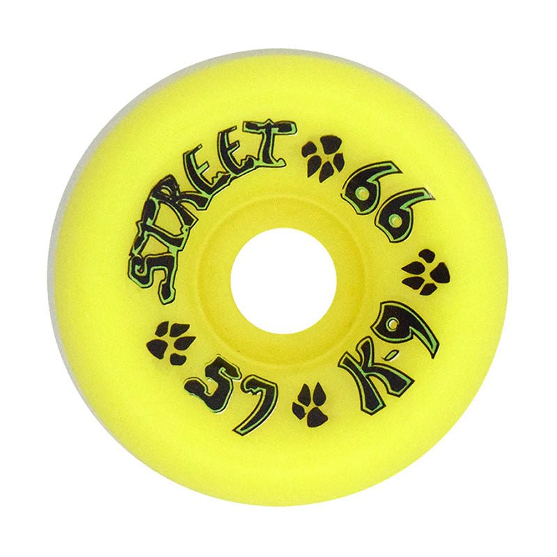 Dogtown 57mm x 99a K-9 80s Street Neon Yellow Skateboard Wheels 4pk - 5150 Skate Shop