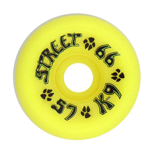 Dogtown 57mm x 99a K-9 80s Street Neon Yellow Skateboard Wheels 4pk-5150 Skate Shop