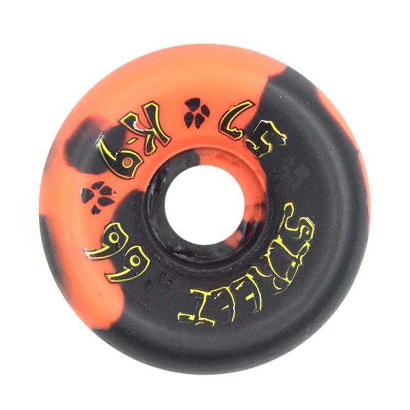Dogtown 57mm x 99a K-9 80's Street Orange/Black Swirl Skateboard Wheels 4pk - 5150 Skate Shop