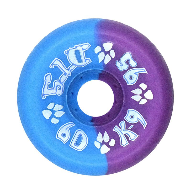 Dogtown 60mm x 95a Neon Blue/Purple 50/50 K-9 80s Skateboard Wheels 4pk - 5150 Skate Shop