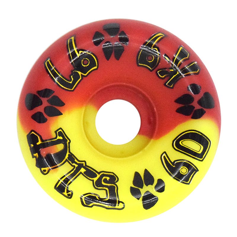 Dogtown 60mm x 97a K-9 80s Red / Yellow Swirl Skateboard Wheels 4pk-5150 Skate Shop