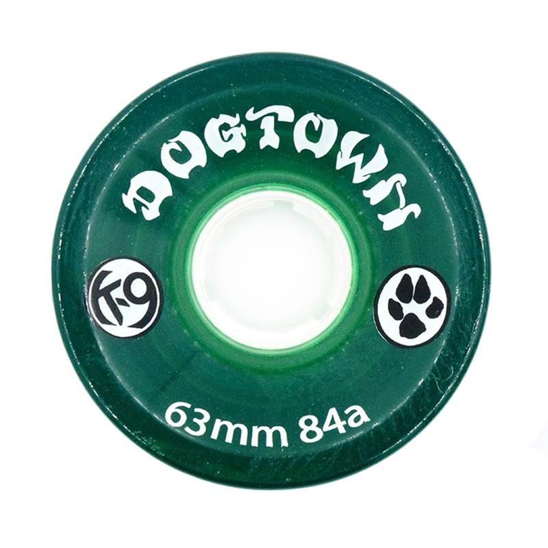 Dogtown 63mm x 84a K-9 Cruiser Clear Green Skateboards Wheels 4pk - 5150 Skate Shop