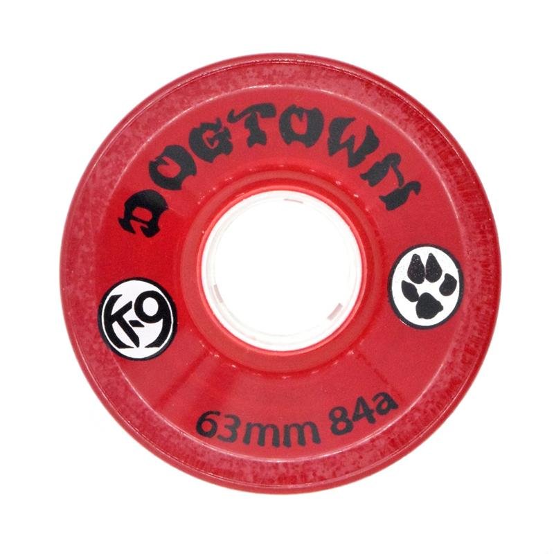 Dogtown 63mm x 84a K-9 Cruiser Clear Red Skateboard Wheels 4pk - 5150 Skate Shop