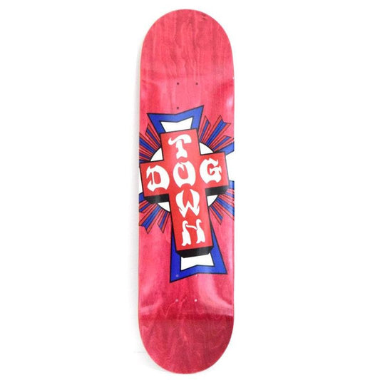 Dogtown 8” Street Cross Logo Red Stain Skateboard Deck-5150 Skate Shop