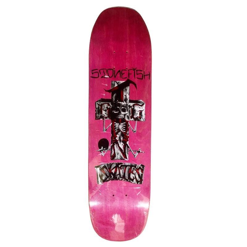 Dogtown 8.25" x 32.2" Stone Fish Pool Purple Stain Skateboard Deck 5150 Skate Shop