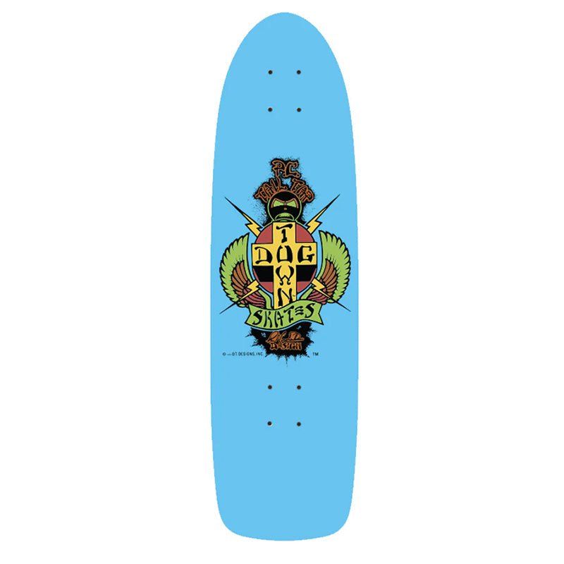Dogtown 8.375" x 30.575" OG PC Tail Tap 70s Rider Sky Blue (MODERN CONCAVE) Skateboard Deck 5150 Skate Shop